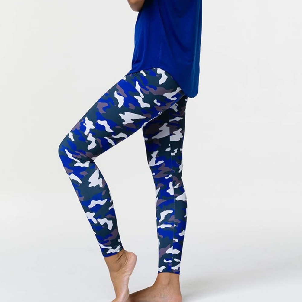 Onzie Blue Midnight Camo Hot Yoga Workout Leggings S